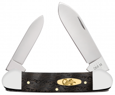 Case XX Knives Canoe Black Curly Oak Wood 14003 Stainless Steel Pocket Knife