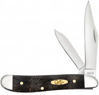 Case XX Knives Peanut Black Curly Oak Wood 14005 Stainless Steel Pocket Knife