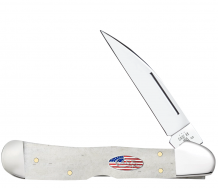 Case xx Knives Copperlock Stars & Stripes Natural Bone 14095 Carbon Pocket Knife