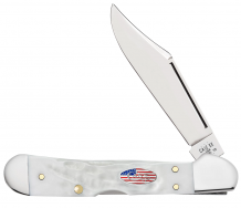 Case xx Knives Mini Copperlock Stars & Stripes Rough White 14104 Pocket Knife