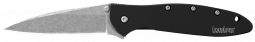 Kershaw Knives Leek Liner Lock Black Aluminum Sandvik Stainless 1660SWBLK