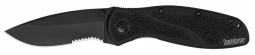 Kershaw Knives Blur Black Aluminum Serrated Sandvik Stainless 1670BLKST