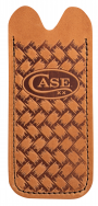 CASE XX Knives 41412 Brown Leather Herringbone Slip for Medium Pocket Knife