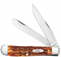 Case xx Knives Trapper Jigged Harvest Orange Bone 66690 Stainless Pocket Knife