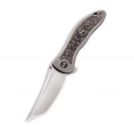 WE Knife Synergy2 Frame Lock 912CF-B Knife Tanto M390 Carbon Fiber Titanium