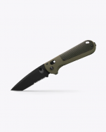 Benchmade Knives Redoubt 431SBK-1 Green Grivory Serrated CPM-D2 Pocket Knife