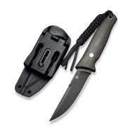 CIVIVI Tamashii Fixed Blade C19046-4 Knife Black D2 Steel & Dark Green Micarta