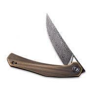 Civivi Knives Lazar Liner Lock C20013-DS2 Damascus Steel Rubbed Brass