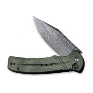 Civivi Knives Cogent Button Lock C20038D-DS1 Damascus Steel Green Micarta
