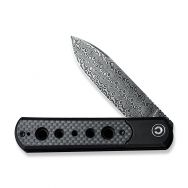 Civivi Knives Banneret C20040D-DS1 Frame Lock Damascus Carbon Fiber Pocket Knife