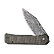 Civivi Knives Relic Liner Lock C20077B-DS1 Damascus Steel Dark Green Micarta