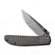 Civivi Knives Badlands Vagabond C2019DS-1 Damascus Steel Twill Carbon Fiber