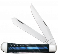 Case xx Knives Trapper Blue Stripe of Service 9578 Stainless Pocket Knife