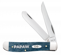 Case xx Knives Mini Trapper Papaw Mediterranean Blue Bone 10432 Stainless Knife