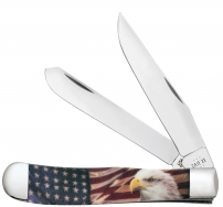 Case xx Knives Trapper Color-Infusion Patriotic 10647 Stainless Pocket Knife
