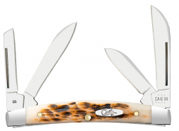 Case xx Knives Small Congress Jigged Amber Bone Stainless 10723 Pocket Knife