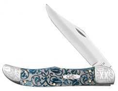 Case xx Knives Folding Hunter Ivy Mediterranean Blue Bone 10757 Stainless Knife