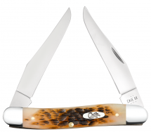 Case xx Knives Muskrat Jigged Amber Bone 10798 Stainless Pocket Knife