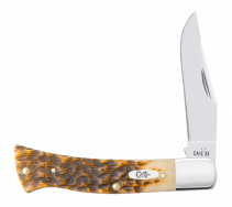 Case xx Knives Axe Handle Peach Seed Jig Amber Bone 10799 Stainless Pocket Knife