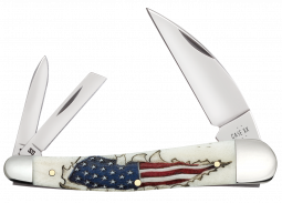 Case xx Knives Seahorse Whittler Shot Show U.S. Flag Natural Bone 10844 Knife