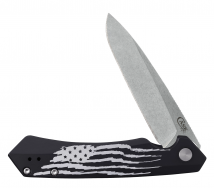 Case xx Knives Kinzua U.S. Flag 10857 Black Aluminum S35VN Steel Pocket Knife