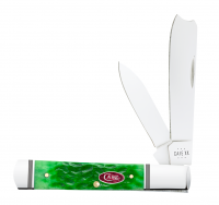 Case xx Knives Magician Razor Jack Jigged Red Green Bone Stainless Pocket Knife