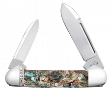 Case XX Genuine Abalone Mini Copperlock Stainless Pocket Knife