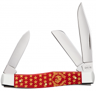 Case xx Knives Medium Stockman U.S. Marines Red Synthetic 13206 Pocket Knife