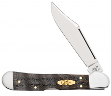 Case xx Knives Mini Copperlock Black Curly Oak Wood 14010 Stainless Pocket Knife