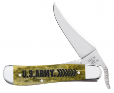 Case xx Knives Russlock U.S. Army Olive Green Bone 15058 Pocket Knife