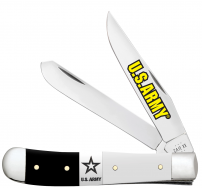 Case xx Knives Trapper U.S. Army White & Black Synthetic 15059 Pocket Knife