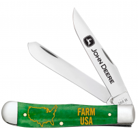 Case xx Knives Trapper John Deere FARM USA Green Bone 15794 Pocket Knife