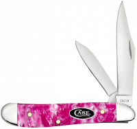 Case xx Knives Peanut Pink Crackle Kirinite 16163 Stainless Pocket Knife