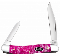 Case xx Knives Medium Pen Pink Crackle Kirinite 16165 Stainless Pocket Knife