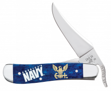 Case xx Knives Russlock U.S. Navy Blue Bone 17730 Stainless Pocket Knife