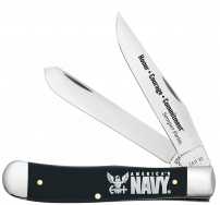 Case xx Knives Trapper U.S. Navy Black Synthetic 17733 Stainless Pocket Knife