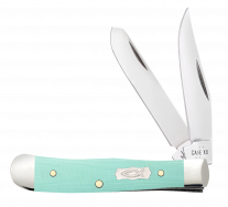 Case xx Knives Tiny Trapper Ichthus Seafoam G-10 18110 Stainless Pocket Knife