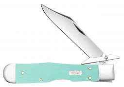 Case xx Knives Cheetah Cub Ichthus Seafoam G-10 18112 Stainless Pocket Knife