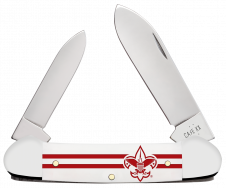 Case xx Knives Canoe Scouting America White Synthetic 18140 Pocket Knife
