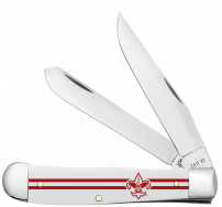 Case xx Knives Trapper Scouting America White Synthetic 18141 Pocket Knife