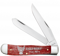Case xx Knives Trapper Eagle Scout Old Red Bone 18146 Stainless Pocket Knife