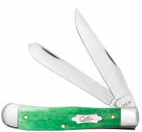 Case xx Knives Trapper Smooth Emerald Green Bone 19940 Stainless Pocket Knife