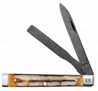 Case xx Knives Baby Doc Burnt Natural Bone 27234 Damascus Pocket Knife