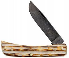 Case xx Knives Sodbuster Jr Burnt Natural Bone 27235 Damascus Pocket Knife