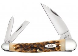 Case xx Knives Seahorse Whittler Peachseed Amber Bone 30094 Carbon Steel Knife