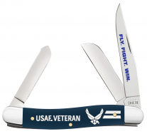 Case xx Knives USAF Veteran Stockman 32408 Navy Blue Stainless Pocket Knife