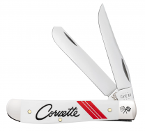Case xx Knives Mini Trapper White Corvette 33716 Stainless Pocket Knife