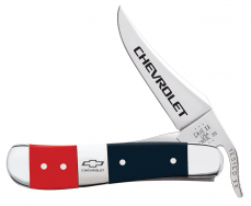 Case xx Knives Russlock Chevrolet Red & Blue Synthetic 33718 Pocket Knife