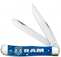 Case xx Knives Trapper RAM Navy Blue Bone 37482 Stainless Pocket Knife