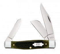 Case xx Knives Lg Stockman Sawcut Olive Green Bone 39232 Stainless Pocket Knife